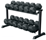 Freeweights 2 - Tier Pro - Hex Rack Holds 10 Pairs - Dumbbells Sold Separately York - hydrafitnessparts