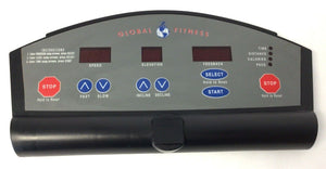 Global Fitness Runner Treadmill Display Console Panel GFR-CON - hydrafitnessparts