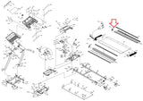 Horizon Fitness CST3.6 CSE4.6 CST4.6 30519 Treadmill Front Right Side Rail Cap 056402 - CA - hydrafitnessparts