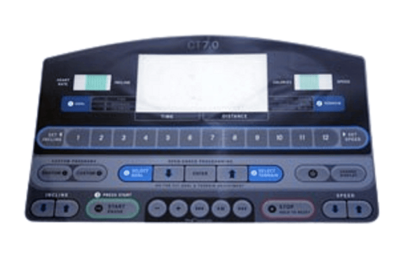 Horizon Fitness CT7.0 Treadmill Display Console Keypad Overlay 102225 - hydrafitnessparts