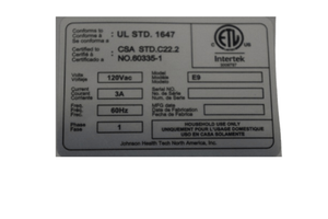 Horizon Fitness Elite E9 - EP586 - 2014 Elliptical Model Label ETL 1000329166 - hydrafitnessparts
