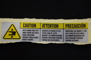 Horizon Fitness 7.4AT-04 - TM499G Treadmill Pinch Hand Warning Label 1000385424