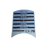 Horizon Fitness EX78 - EP516 Elliptical Console Mast Cover Pop Decal Sticker 1000107582 - hydrafitnessparts