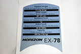 Horizon Fitness EX78 - EP516 Elliptical Console Mast Cover Pop Decal Sticker 1000107582 - hydrafitnessparts