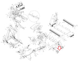 Horizon Fitness Performance Series PST6 PST8 Treadmill Left Rear Roller End Cap 001344 - BA - hydrafitnessparts