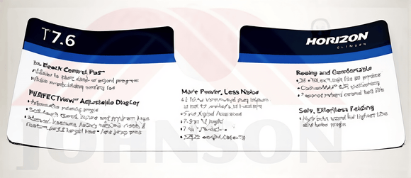 Horizon Fitness T7.6 Treadmill Console Decal 1000204819 - hydrafitnessparts