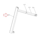 Horizon Fitness TM633 TM622 TM623 Treadmill Left Console Mast Set Semi Assembly 1000102168 - hydrafitnessparts