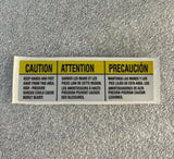 Horizon Fitness TM687 Adventure 5 - 02 Treadmill Warning Label 1000300792 - hydrafitnessparts