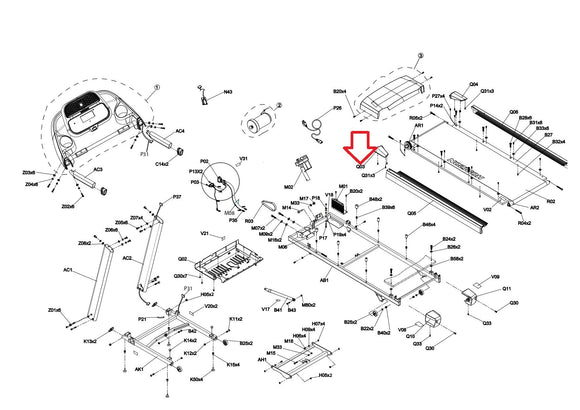 Horizon Fitness Tm688 Adventure 3 - 02 Treadmill left Side Rail Cover 1000329444 - hydrafitnessparts