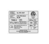 Horizon Fitness TM726 TM492 Treadmill ETL Spec Label 1000412671 - hydrafitnessparts