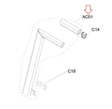 Horizon Fitness TM734 TM486 Treadmill Left Console Mast Set Semi Assembly 1000424011 - hydrafitnessparts