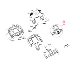 Horizon Fitness TM758B TM1000B Treadmill Upper Console Overlay set Semi Assembly 1000453634 - hydrafitnessparts