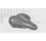 Keiser Indoor Cycle Saddle Seat L 270mm (10.63") x W 200mm (7.87") 23 - AS - 064 - hydrafitnessparts