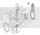 Life Fitness Elliptical Inner Link Cover Sub Assembly AK69 - 00123 - 2400 - hydrafitnessparts