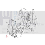 Life Fitness Elliptical Right Front Elbow Cover Sub Assembly AK69 - 00124 - 2400 - hydrafitnessparts