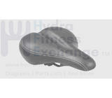 Life Fitness Indoor Cycle Saddle Seat L 270mm (10.63")xW 200mm (7.87") 23 - AS - 064 - hydrafitnessparts