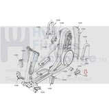 Life Fitness Rear Bottom Clevis Cover 0K69 - 01131 - 2400 for 95X Elliptical - hydrafitnessparts