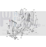 Life Fitness Right Inside Clevis Cover 0K69 - 01115 - 2400 for 95X Elliptical - hydrafitnessparts