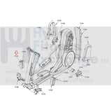 Life Fitness Right Inside Clevis Cover 0K69 - 01115 - 2400 for 95X Elliptical - hydrafitnessparts