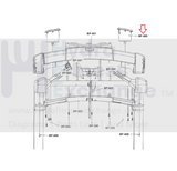 Life Fitness Treadmill Int Cupholder W/Adhesive Kit 1025150 - 0001 - hydrafitnessparts
