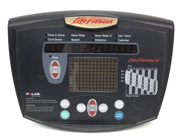Life Fitness X5i x3i X5 Elliptical Upper Display Console Panel 0102 SN Only 7pin - hydrafitnessparts
