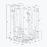 Major Fitness All - in - One B52 Pro Home Gym Smith Machine | Cable Motion Functional Trainer - hydrafitnessparts