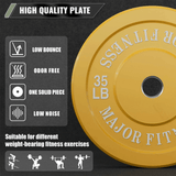 Major Fitness Low Bounce Bumper Plates Olympic Weight Plates Set 35LB Pair - hydrafitnessparts