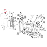 Matrix Fitness Strength System Black Matte Rear Cover 1000442564 - hydrafitnessparts