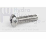 Matrix Fitness Strength System Button Head Hex Socket Screw M8 x 1.25P - 25L 004781 - 00 - hydrafitnessparts