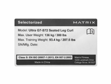 Matrix Fitness Strength System EN English Label PETP 1000411324 - hydrafitnessparts
