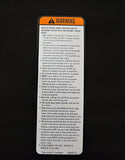 Matrix Fitness Strength System PC Frame English Warning Label 1000363753 - hydrafitnessparts