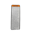 Matrix Fitness Strength System PC Frame English Warning Label 1000363753 - hydrafitnessparts