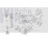 Matrix Fitness Strength System Slide Frame Set Assembly Iced Silver 1000420563 - hydrafitnessparts