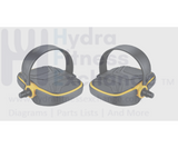 Matrix Stationary Bike L & R Foot Pedal Pair W/Straps Spindle 9/16" 1000230353 - hydrafitnessparts