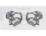 Nordictrack Indoor Cycle Left & Right Foot Pedal Pair Spindle 9/16" 393597 - hydrafitnessparts