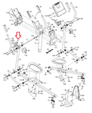 NoridcTrack FreeMotion HealthRider Elliptical Left Outer Arm Joint Cap 243853 - hydrafitnessparts