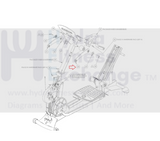 Octane Fitness Left Upper Pedal Link Assembly 105712 - 001 xR5000 Elliptical Part - hydrafitnessparts