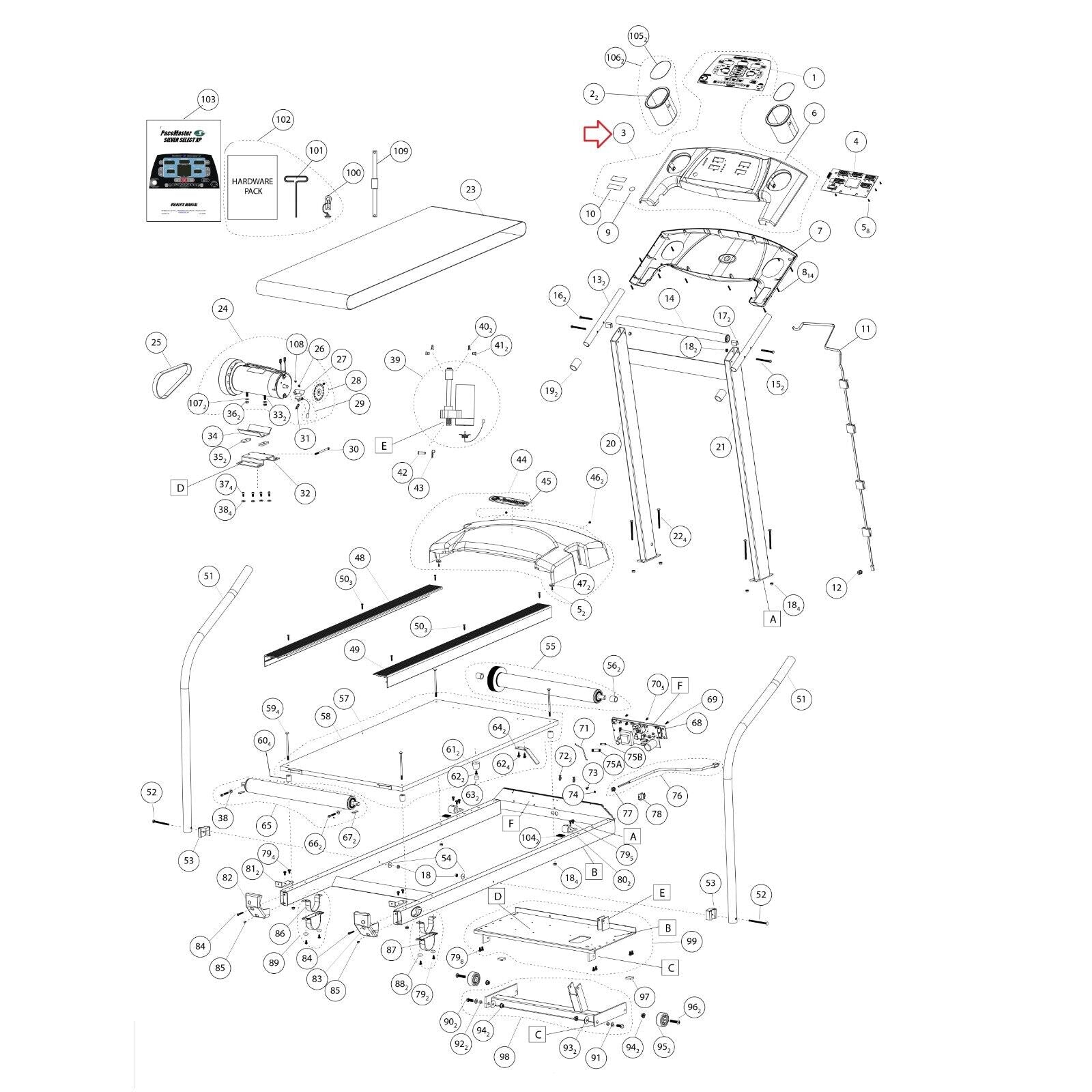 Pacemaster silver select xp parts sale