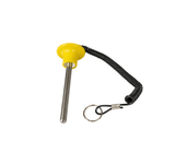 Plastic Magnetic Weight Stack Pin W/Lanyard Lock Colour Yellow Size Φ10 x 90 - hydrafitnessparts