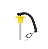 Plastic Magnetic Weight Stack Pin W/Lanyard Lock Colour Yellow Size Φ8 x 95L - hydrafitnessparts