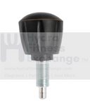 Pop Pin knob 2" Thread of Pin 5 - 8" Fine Thread 1" Tip of Pin Dia 5 - 16" - hydrafitnessparts