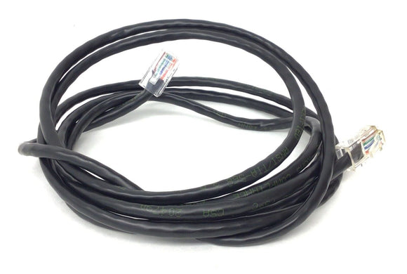 Precor 635 EFX600 - 18 - A485 Elliptical Large Data Cable Black RJ45 8 Pin - hydrafitnessparts