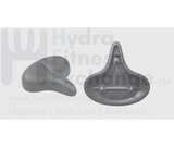 Precor Indoor Cycle Saddle Seat 3 Bolts Base L 270mm (10.63") x W 275mm (10.83") - hydrafitnessparts