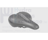 Precor Indoor Cycle Saddle Seat L 270mm (10.63") x W 200mm (7.87") 23 - AS - 064 - hydrafitnessparts