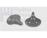 Precor Indoor Cycle Saddle Seat Length 270mm (10.63") x Width 250mm (9.84") - hydrafitnessparts