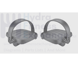 Precor Stationary Bike L & R Foot Pedal Pair 9/16" PPP000000058017102 - hydrafitnessparts