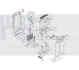 Precor Strength System Rear Upper Shroud Seated Row MFR - HSL031 & CWS046700 - 101 - hydrafitnessparts