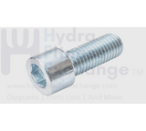 Precor Strength System Round Head Hex Socket Screw M12 x 25 PPP00000CECE012025 - hydrafitnessparts