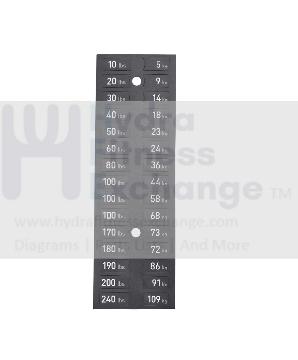 Precor Strength System Weight Plate Label PPP000CWS078007101 & CWS0780 ...
