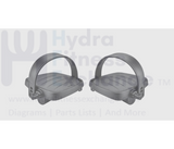 Precor True Fitness Stationary Bike Left & Right Foot Pedal Pair Spindle - hydrafitnessparts